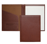 British tan leather padfolio with legal pad