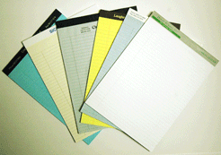 colored legal pads