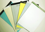 colored letter pads