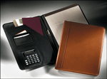 leather calculator padfolio