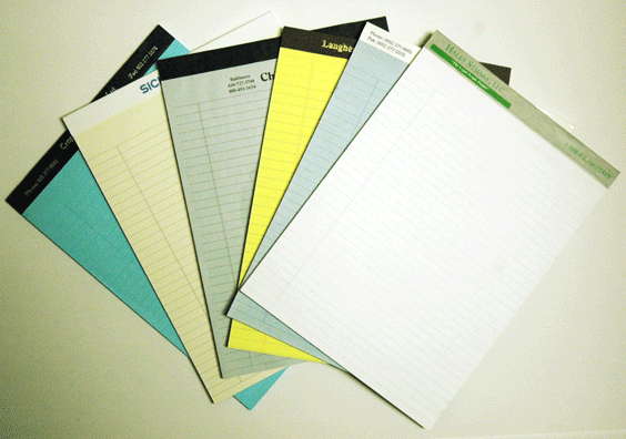 custom colored letter pads