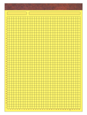 yellow letter pad with grids